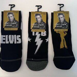 Elvis Presley Low Cut Socks / Lot of 3 / New